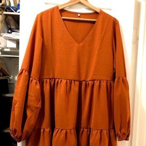 Women Summer Tunic Dress V Neck Casual Loose Flowy Swing Shift Dresses